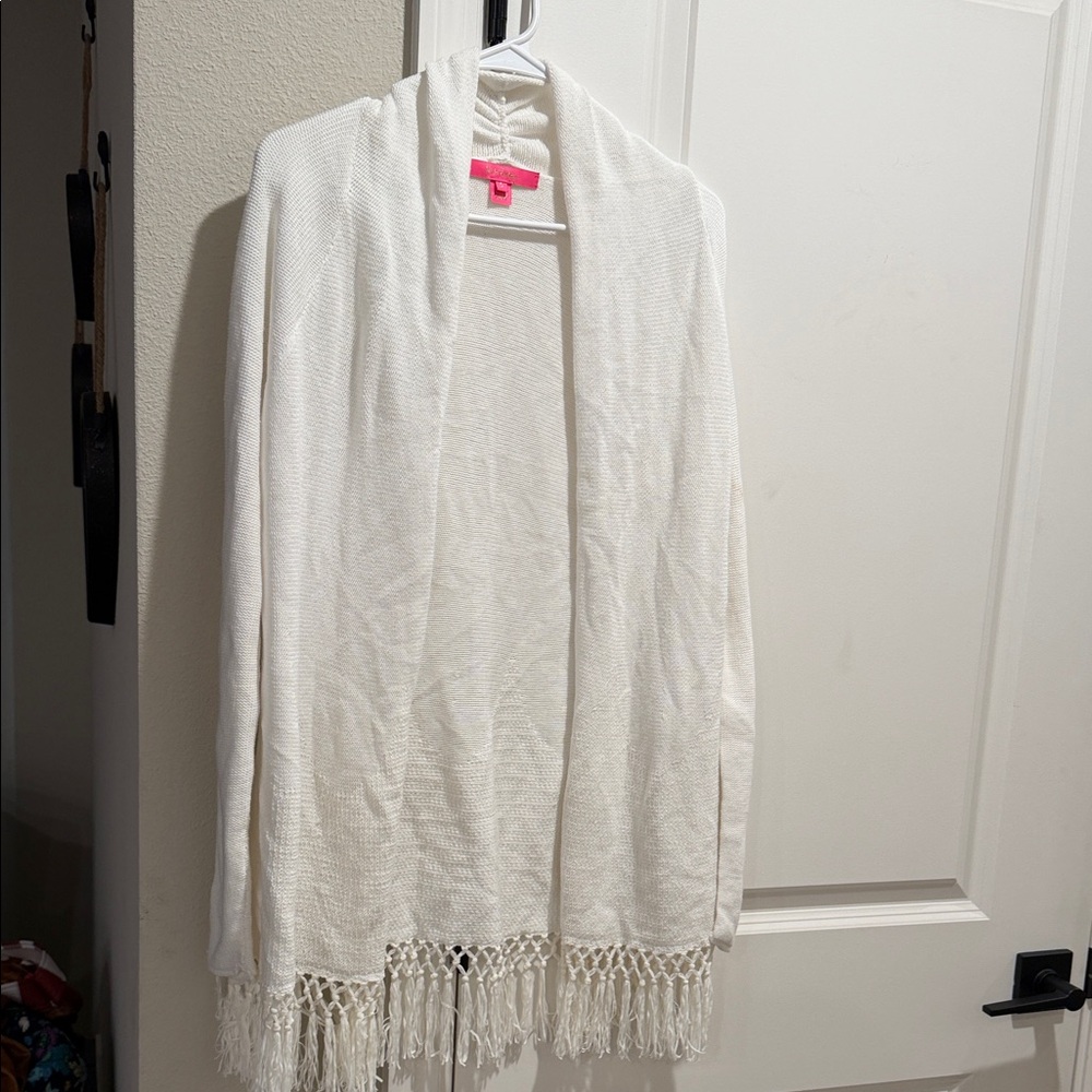 Lilly Pulitzer White Knit Shawl